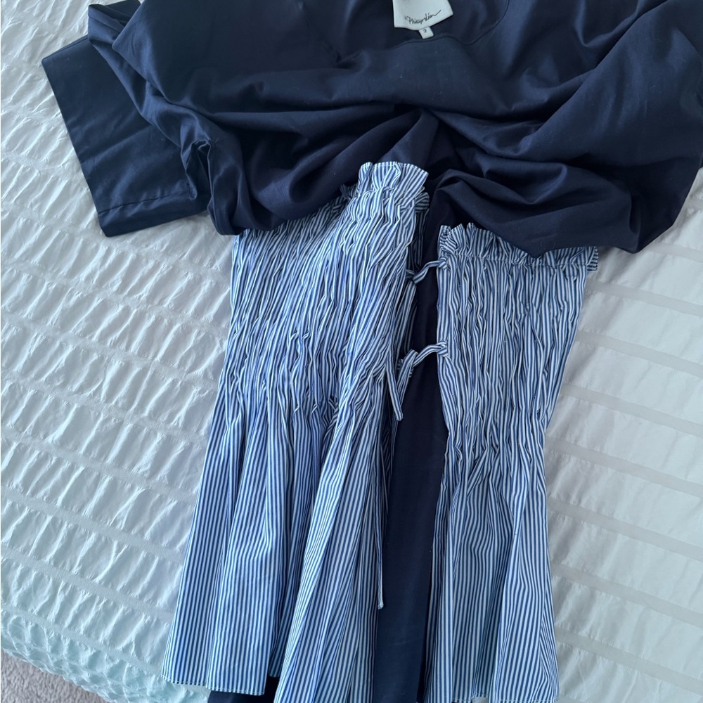 3.1 Phillip Lim Navy and Light Blue Mini Dress